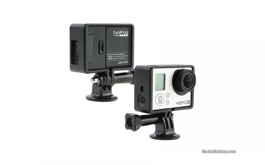 Frame laterale per GoPro con copriobiettivo
