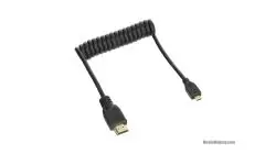 Atomos coiled micro HDMI to full HDMI 30 cm cable