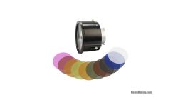 Lente di Fresnel 3x 12-40° con 10 filtri colorati