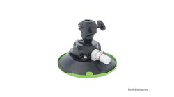 Suction cup with a 5/8” receiver for lights, video equipment