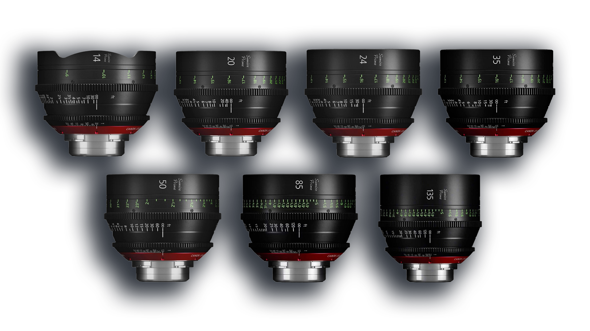 Kit Cine Sumire Prime ottiche 14-20-24-35-50-85-135 mm PL
